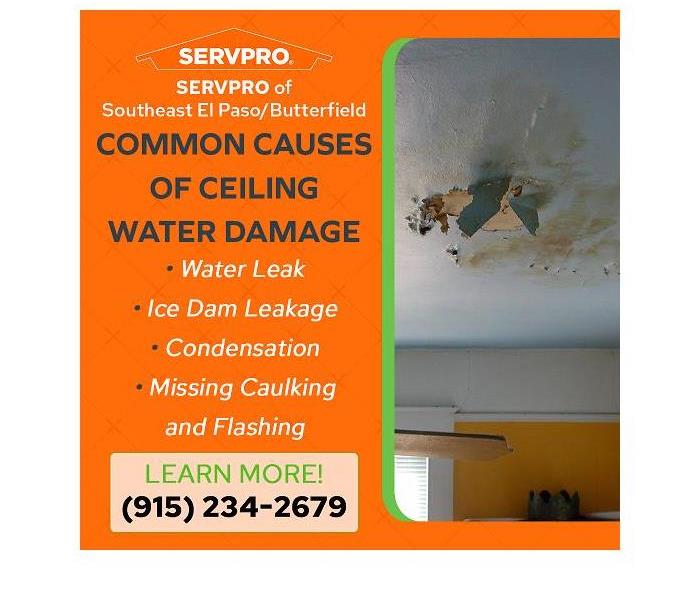 Water damaged ceiling